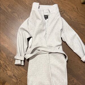 Express Light Gray Trench Coat